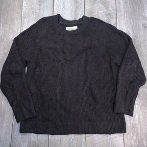 Abercrombie Fitch Mens Soft Sweater Size Large Cotton Brown Fisherman Pullover